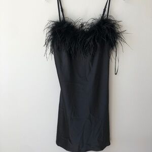 Feather Silky Medium Short Dress/Nighty - Medium - Forever21